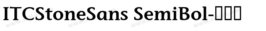 ITCStoneSans SemiBol字体转换